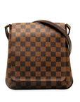 Brown LV Damier Ebene Musette Salsa Long Strap Crossbody Bag