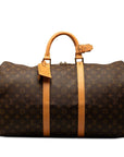 Brown LV Monogram Keepall 50 Travel Bag