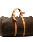 Brown LV Monogram Keepall 50 Travel Bag