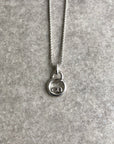 Christian D1OR CD Logo Motif Necklace Silver Vintage 2ar88r