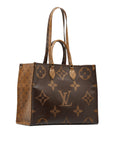 Brown LV Monogram Reverse OntheGo GM Satchel