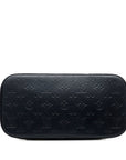 Blue LV Monogram Mat Stockton Tote Bag