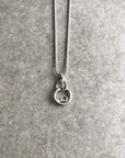 Christian D1OR CD Logo Motif Necklace Silver Vintage 2ar88r
