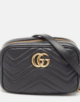 GCCI Matelassé Leather Mini Gg Marmont Crossbody Bag