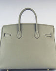 HMS Birkin 35cm Togo Leather Handbags Dark Grey Golden