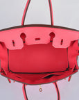 HMS Birkin 30cm Togo Leather Handbags Lip Pink Golden