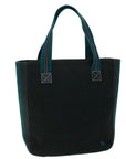 BBERRY Blue Label Tote Bag Canvas Black Blue Auth ac2170