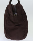 PRD Hand Bag Nylon Brown Auth ac2805
