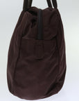 PRD Hand Bag Nylon Brown Auth ac2805