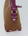 BBERRY Blue Label Shoulder Bag Canvas 2way Brown Auth ac2940
