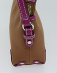 BBERRY Blue Label Shoulder Bag Canvas 2way Brown Auth ac2940