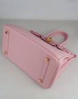HMS Birkin 30cm Togo Leather Handbags Pink Golden