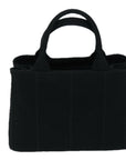 PRD Canapa PM Hand Bag Canvas 2way Black Auth am6096A