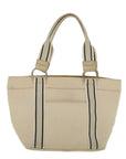 BBERRY Blue Label Tote Bag Canvas Beige Auth ar10721