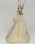 BBERRY Blue Label Tote Bag Canvas Beige Auth ar10721
