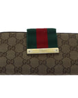 CHRISTIAN DIOR GCCI GG Canvas Belt Wallet 7Set Beige Black Auth ar11909
