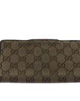 CHRISTIAN DIOR GCCI GG Canvas Belt Wallet 7Set Beige Black Auth ar11909