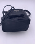 PRD Black Nylon Mini Tessuto Nylon Duet Bucket Bag Handbag