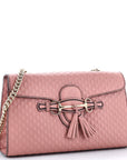 Emily Chain Flap Bag MicroGCCIssima Leather Medium