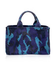 PRD Blue Camouflage Canvas Canapa Logo Tote Bag