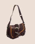 CHRISTIAN D1OR 2006 BROWN LEATHER LARGE GAUCHO BAG