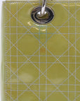 CHRISTIAN D1OR Canage Hand Bag Patent leather 2way Green Auth bs10107
