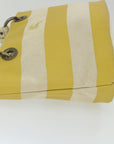 BBERRY Blue Label Tote Bag Canvas Yellow Auth bs10173