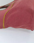 BBERRY Blue Label Hand Bag Canvas Red Auth bs10308