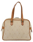 BBERRY Blue Label Hand Bag Canvas Beige Auth bs10778