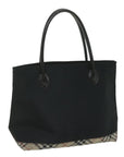 BBERRY Blue Label Tote Bag Nylon Black Auth bs10845