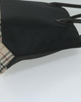 BBERRY Blue Label Tote Bag Nylon Black Auth bs10845
