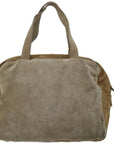 PRD Hand Bag Suede Beige Auth bs12252