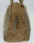 PRD Hand Bag Suede Beige Auth bs12252