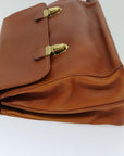 PRD Hand Bag Leather Brown Auth bs12617