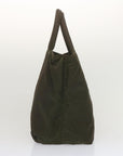PRD Hand Bag Nylon Khaki Auth bs12828