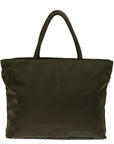 PRD Hand Bag Nylon Khaki Auth bs12944