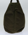 PRD Hand Bag Nylon Khaki Auth bs12944