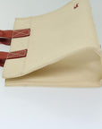 BBERRY Blue Label Hand Bag Canvas Beige Auth bs12954