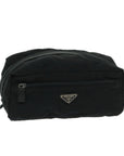 PRD Clutch Bag Nylon Black Auth bs13151