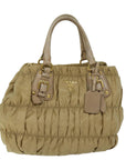 PRD Hand Bag Nylon 2way Beige Auth bs13154