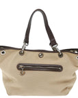 BBERRY Blue Label Hand Bag Canvas Beige Auth bs13611