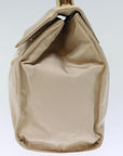 PRD Hand Bag Nylon Beige Auth bs13724