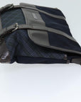 BBERRY Black label Shoulder Bag Canvas Navy Auth bs13922