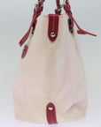 BBERRY Blue Label Tote Bag Canvas Beige Auth bs14156