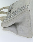 PRD Bijoux Canapa MM Hand Bag Canvas 2way Gray Auth bs14279