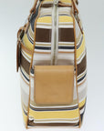 BBERRY Blue Label Hand Bag Canvas Beige Auth bs14368