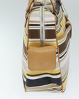 BBERRY Blue Label Hand Bag Canvas Beige Auth bs14368