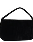 PRD Hand Bag Velor Black Auth bs14371