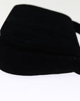 PRD Hand Bag Velor Black Auth bs14371