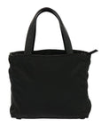 PRD Hand Bag Nylon Leather Black Auth bs14650